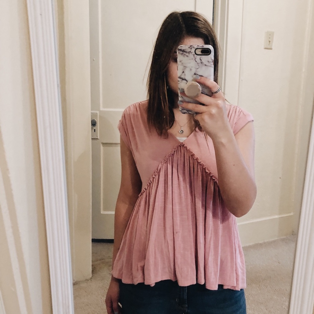 Pink Peplum Top